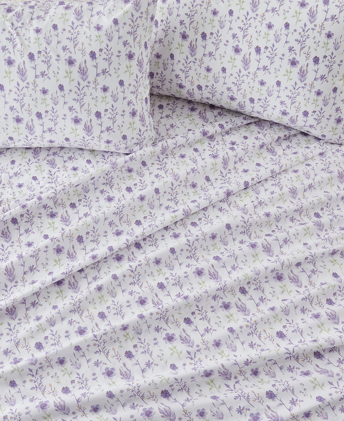 Premium Comforts Floral Printed Microfiber 3-Pc. Sheet Set, Twin