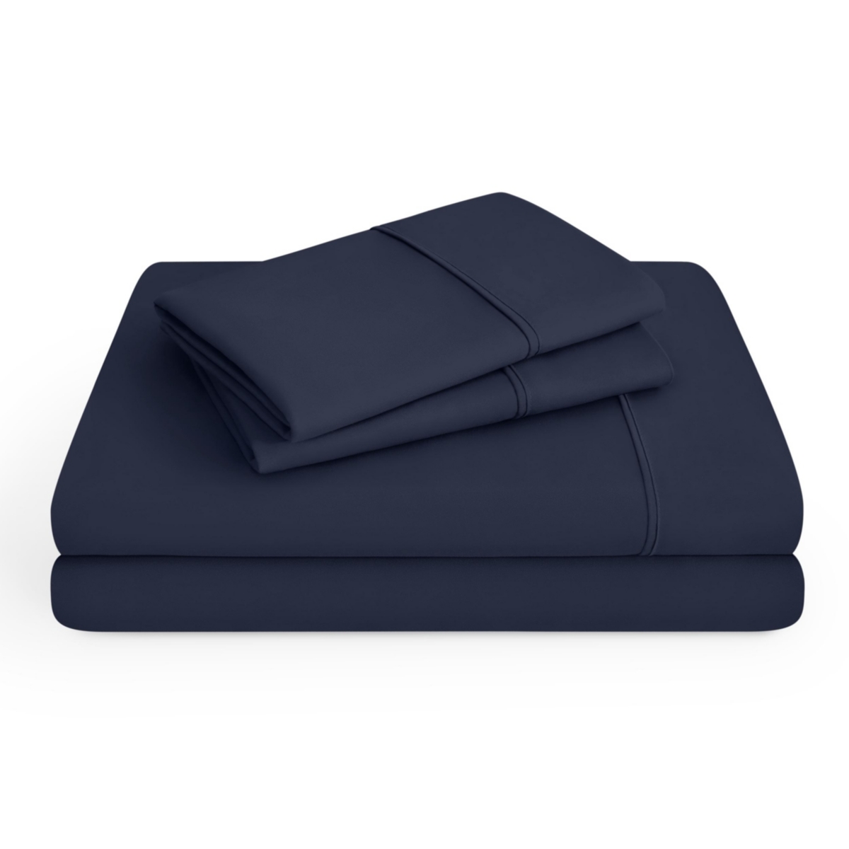 Bare Home Ultra-Soft Double Brushed Sheet Set, King - Midnight blue