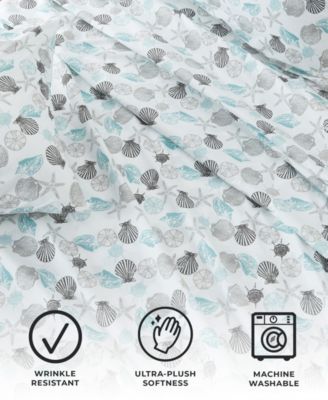 Coastal Printed Microfiber 4-Pc. Sheet Set, King