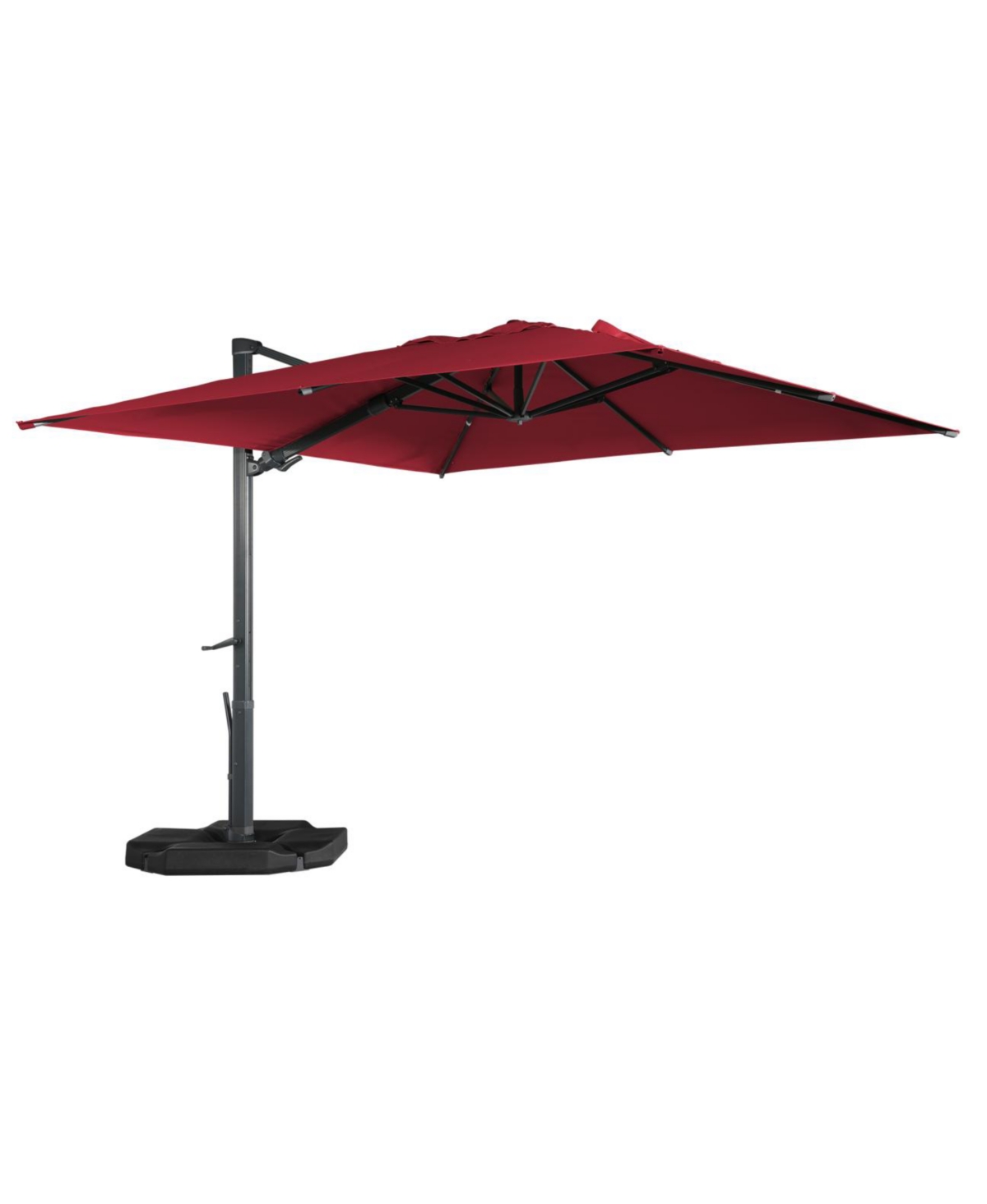 13ft Square Cantilever Patio Umbrella with Tilt for Outdoor Shade - Gray