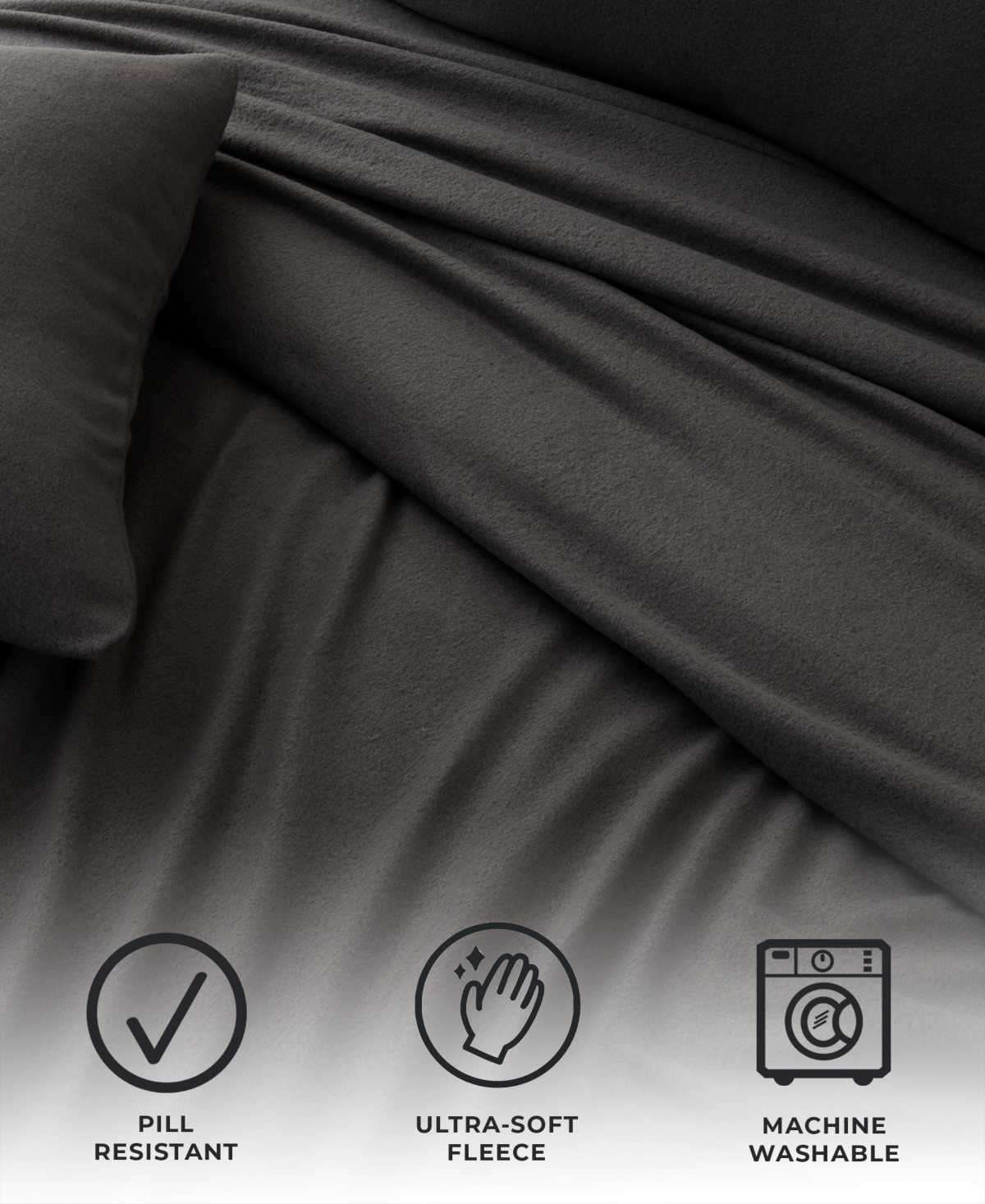 Premium Comforts Heathered Melange T-shirt Jersey Knit Cotton Blend 4 Piece Sheet Set