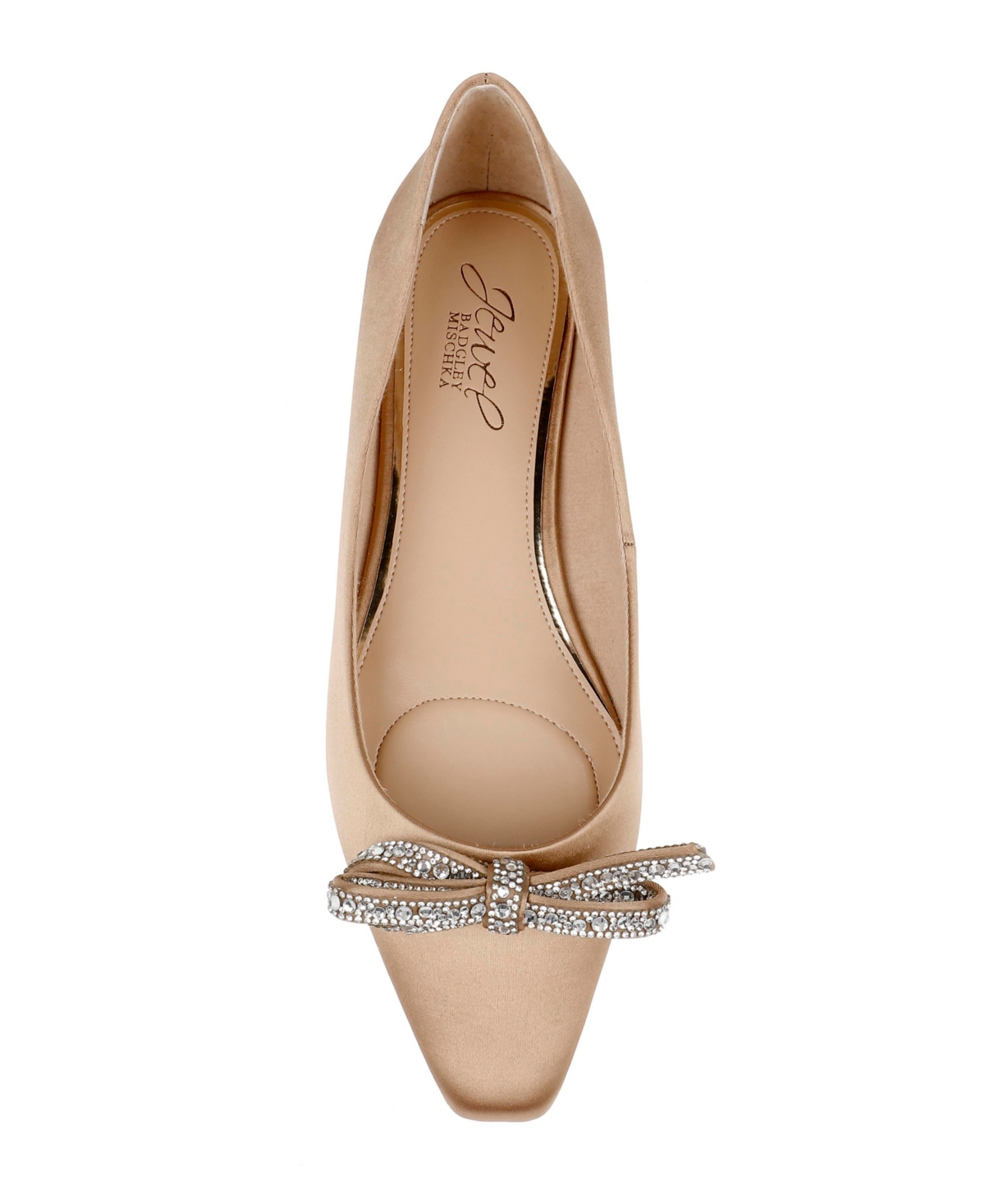 Jewel Badgley Mischka Women's Hesther Bow Detail Evening Ballet Flats