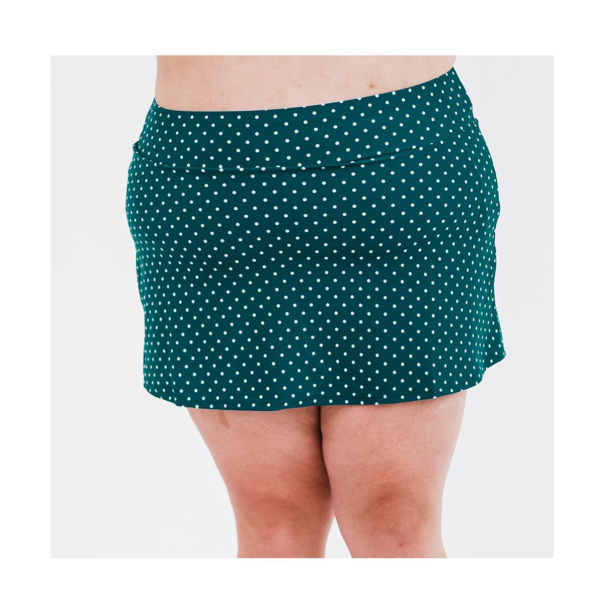Plus Size Short Swim Skort - Whimsical twilight
