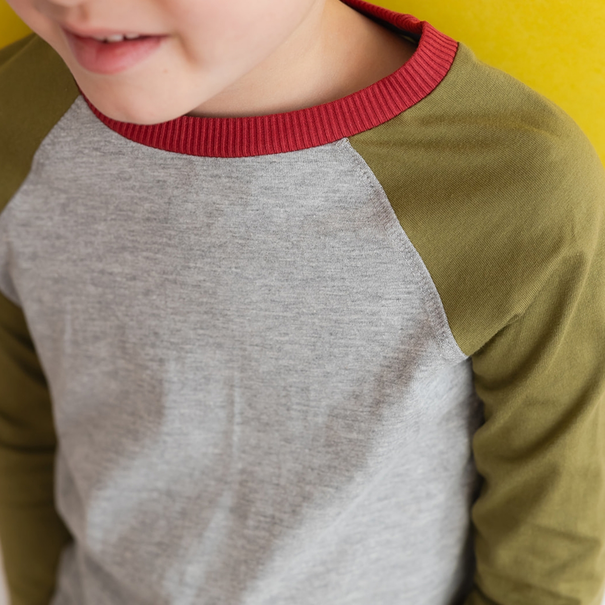 Mightly Kids 2pk Fair Trade Organic Cotton Long Sleeve T-Shirts - Olive and rust