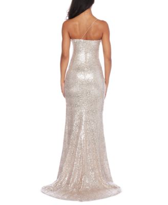 B Darlin Juniors' Sequined One-Shoulder Gown - Macy's