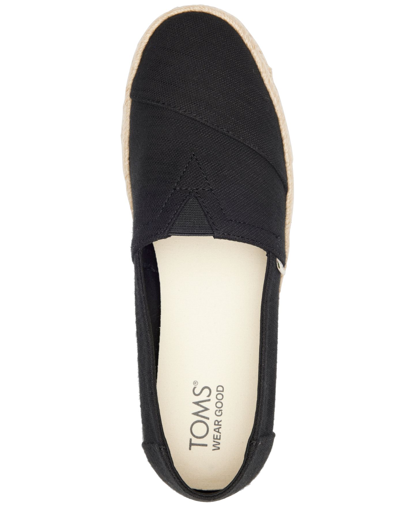 Женские эспадрильи-слипоны Toms Alpargata Rope 2.0, цвет: Чёрный — фото 4