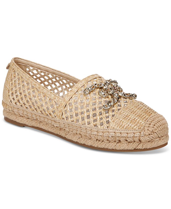 Sam Edelman Women s Khiara Emblem Embellished Espadrille Flats