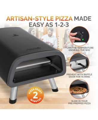 12" Portable Electric Indoor and Outdoor Pizza Oven with Accessory Kit