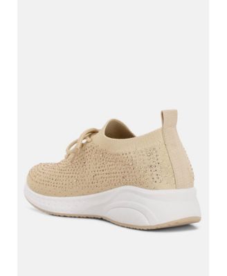 Women's elizha stud embellished lace up sneakers