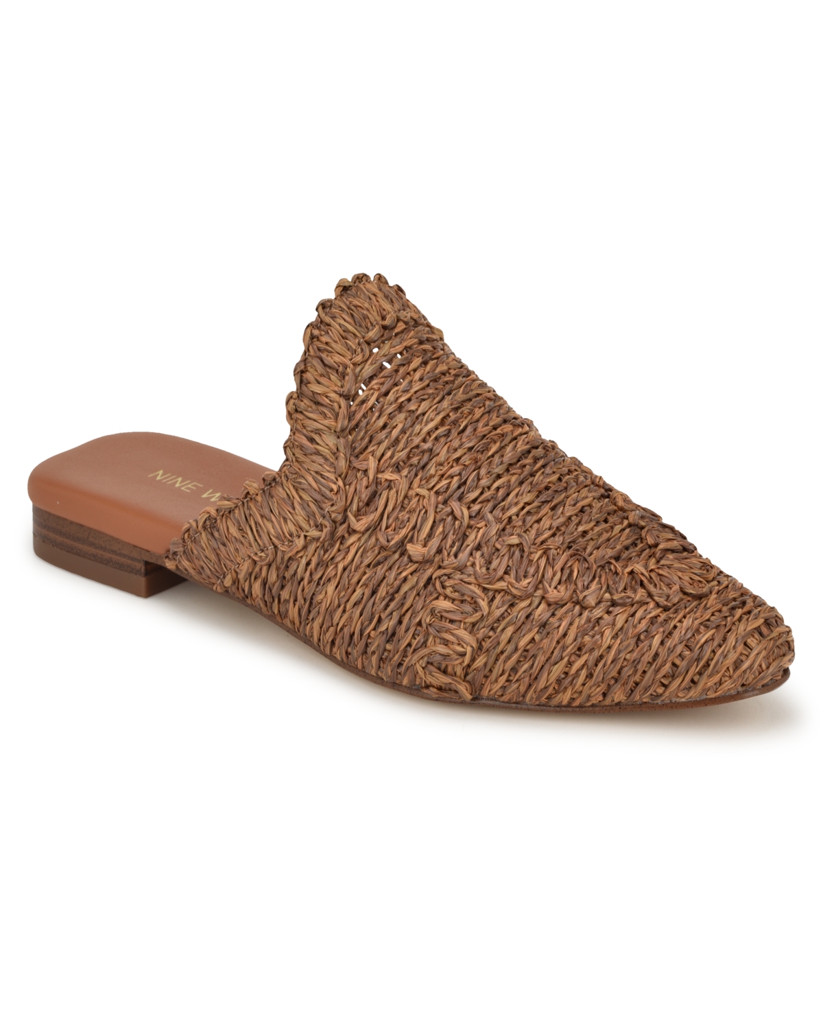 Nine West Women's Cleigha Casual Slip-on Flat Mules In Dark Brown