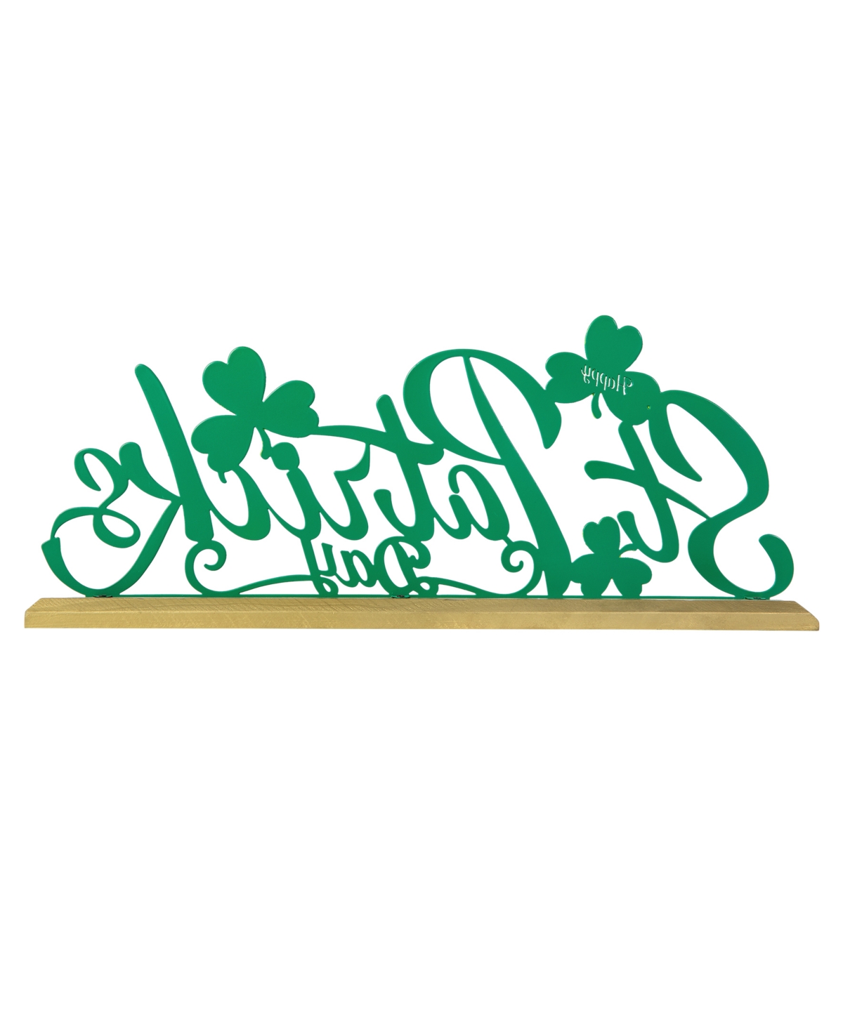 Glitzhome 16" L St. Patrick's Metal Table Decor In Multi