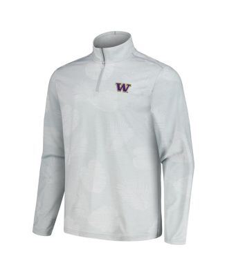 Men's Gray Washington Huskies Delray Frond IslandZone Half-Zip Jacket