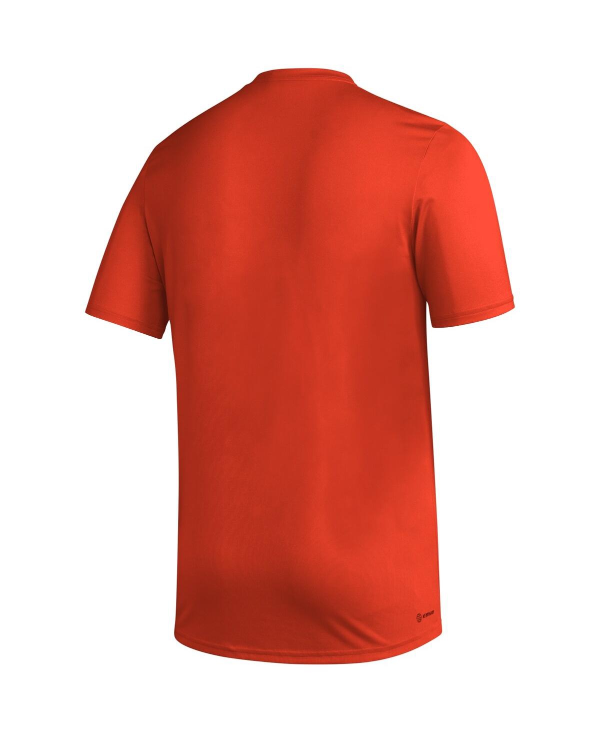 Men's adidasMiami Hurricanes Fadeaway Basketball Pregame Aeroready T-shirt - Orange