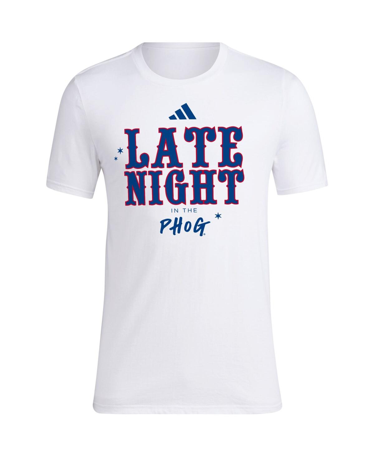 Men's adidasKansas Jayhawks Late Night in the Phog T-shirt - White