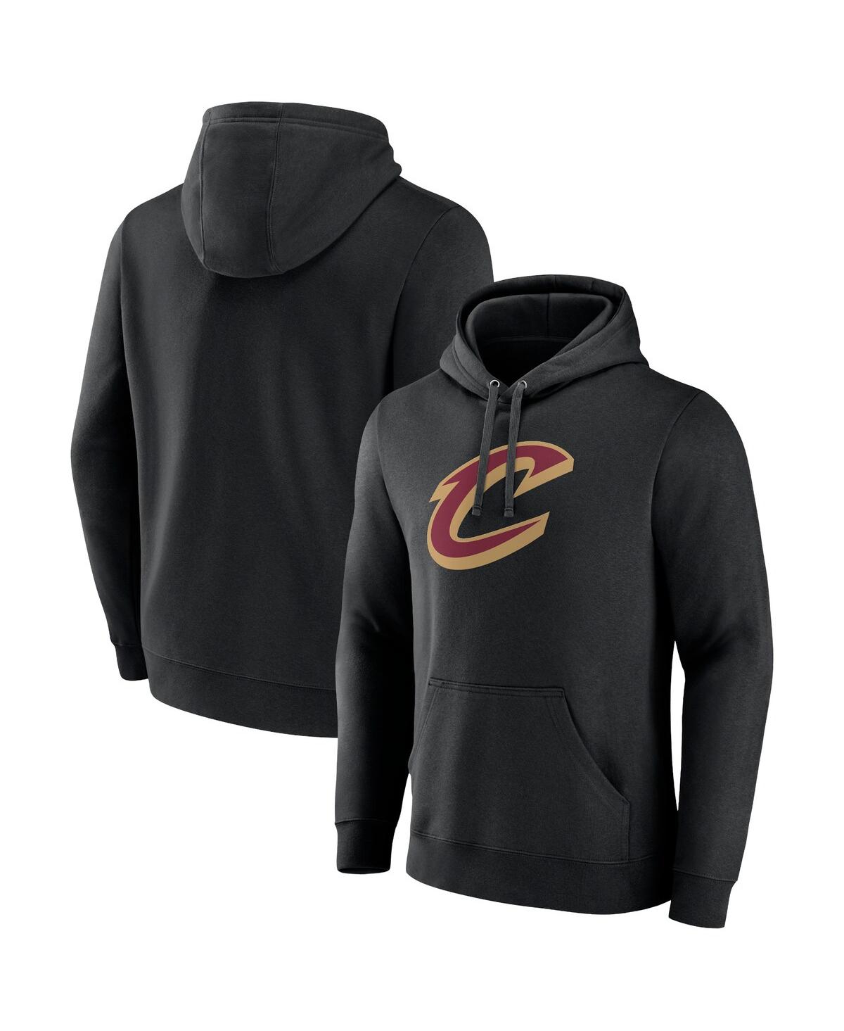 Shop Fanatics Men's  Black Cleveland Cavaliers Primary Logo Pullover Hoodie