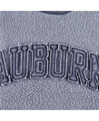 Women's Navy Distressed Auburn Tigers Ponchoville Pullover Sweatshirt