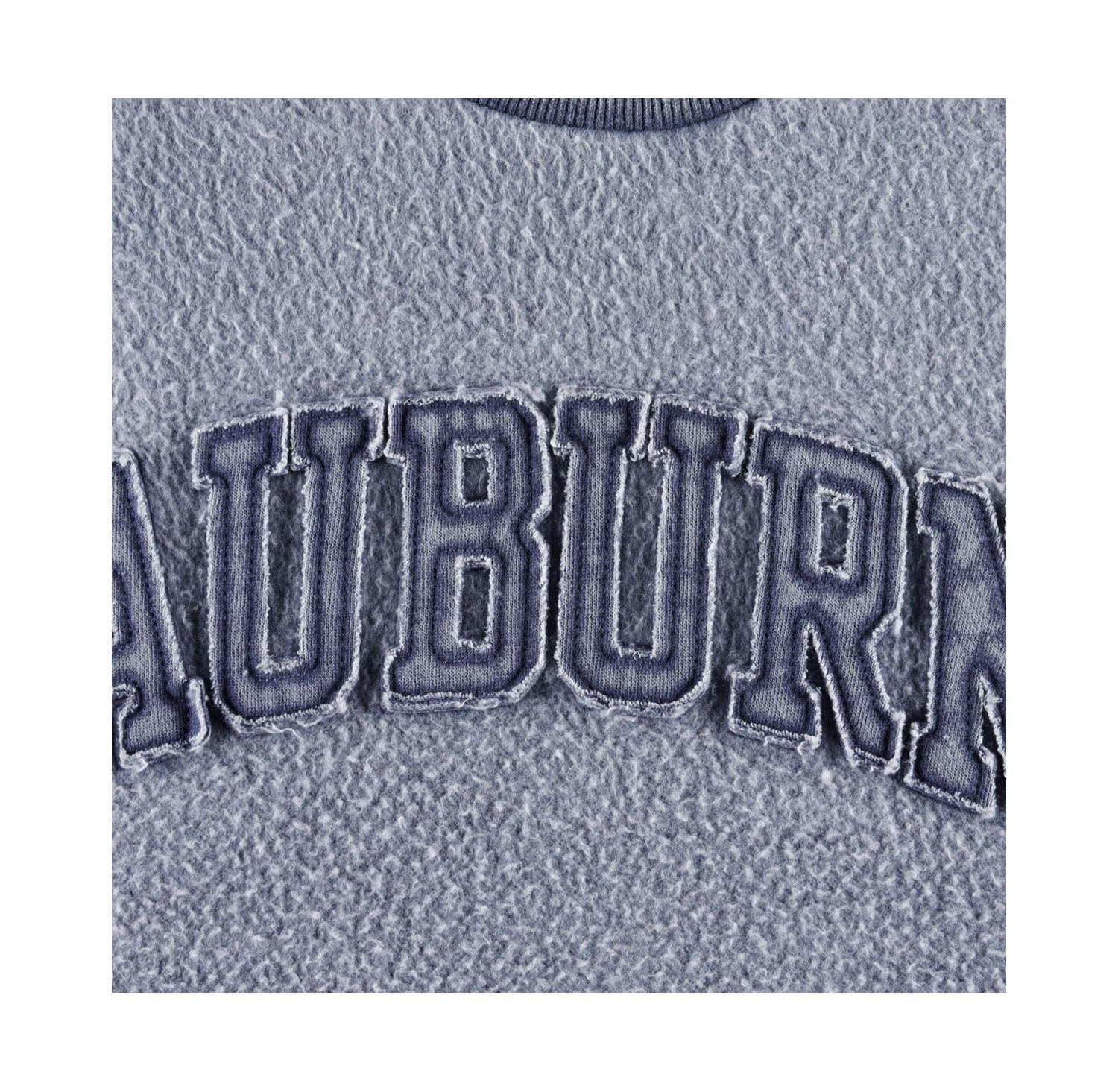 Women's Navy Distressed Auburn Tigers Ponchoville Pullover Sweatshirt
