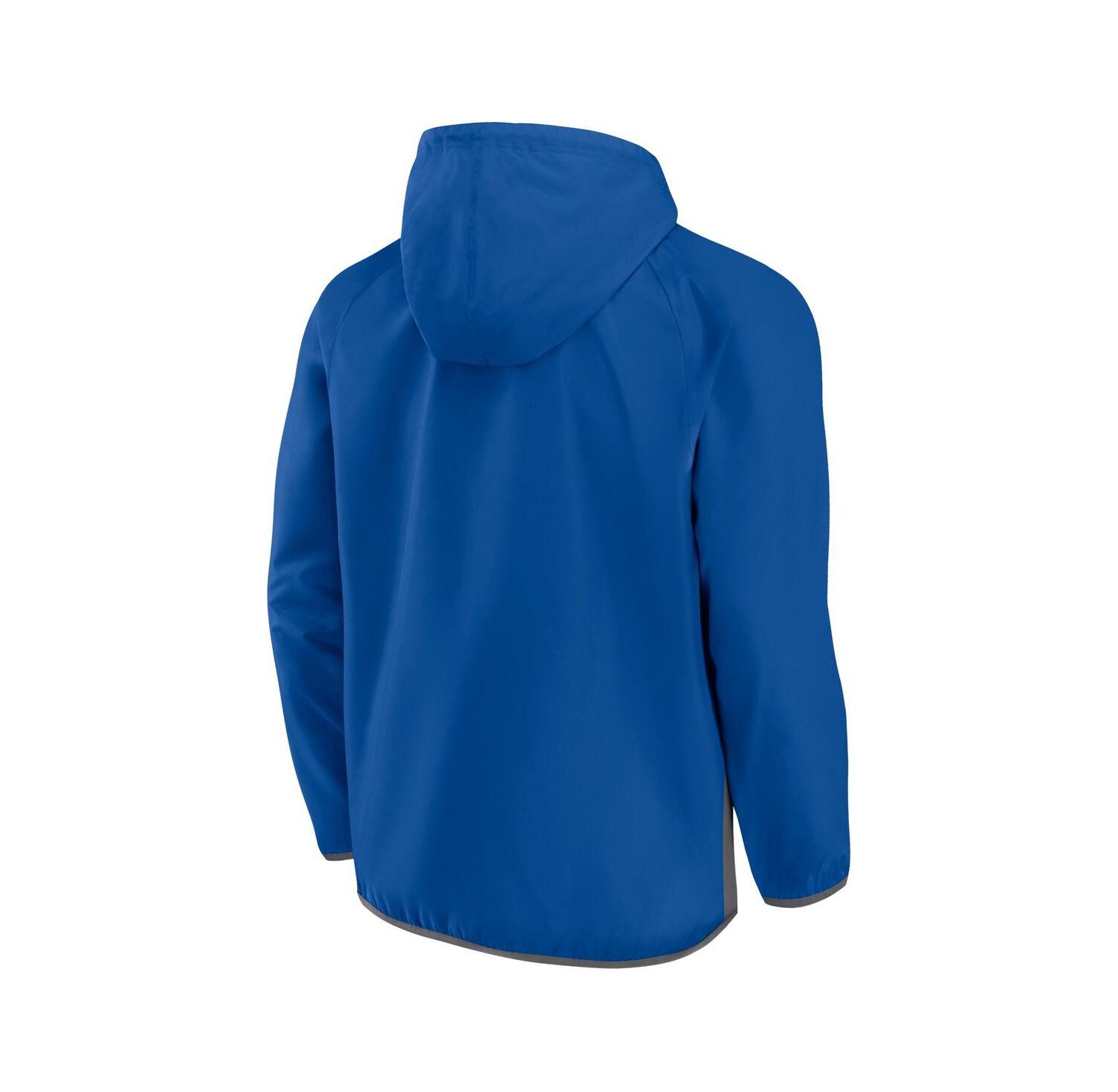 Men's Blue, Gray Dallas Mavericks Anorak Flagrant Foul Color-Block Raglan Hoodie Half-Zip Jacket