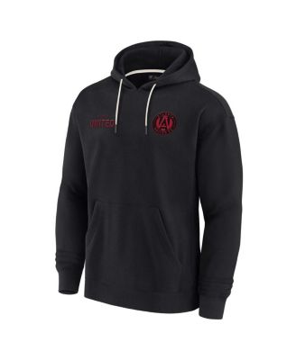 Men's and Women's Black Atlanta United FC Super Soft Fleece Pullover Hoodie