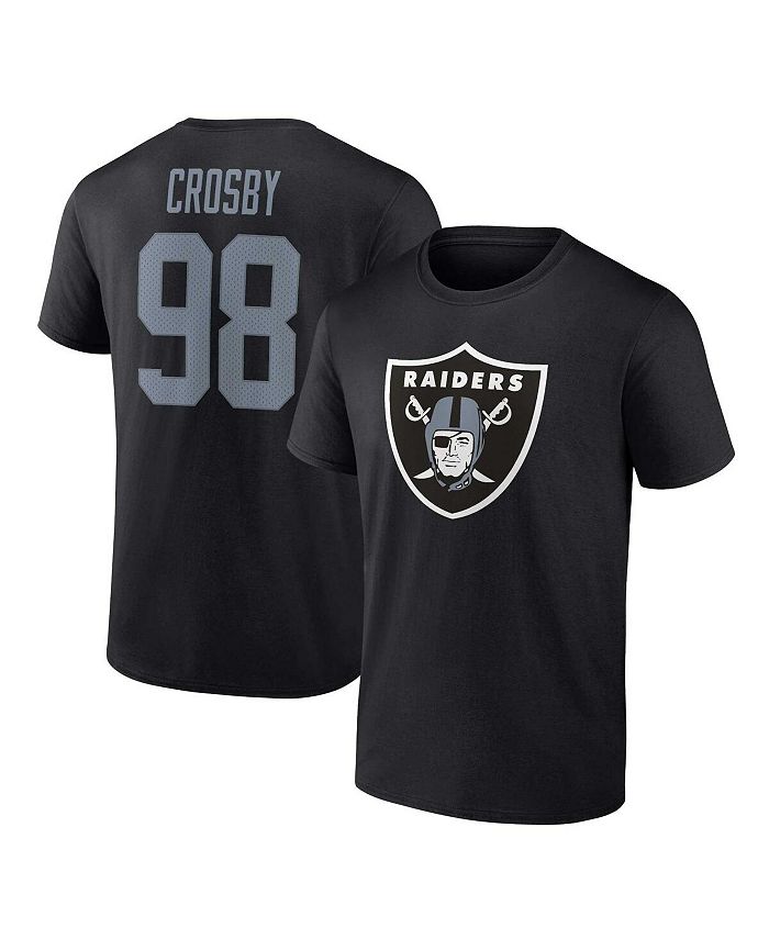 Fanatics Men's Maxx Crosby Black Las Vegas Raiders Player Icon Name and