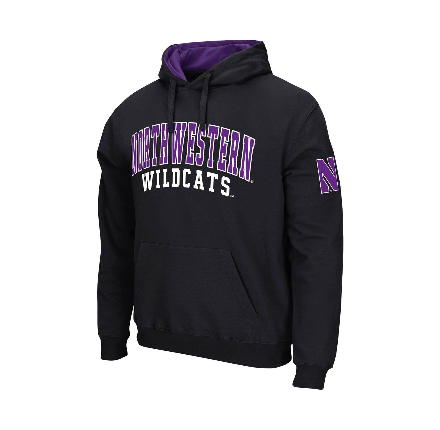 Men's Black Northwestern Wildcats Double Arch Pullover Hoodie