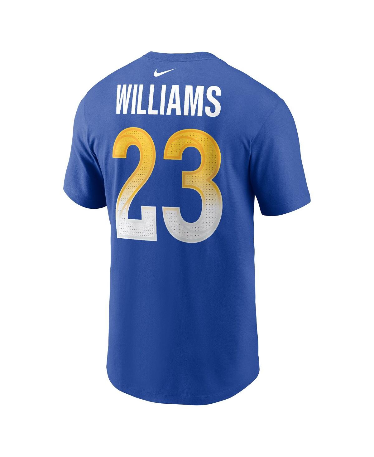 NIKE MEN'S NIKE KYREN WILLIAMS ROYAL LOS ANGELES RAMS PLAYER NAME AND NUMBER T-SHIRT 