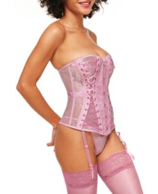 Adore Me Nikita Women's Unlined Boned Corset & G-string Set - Macy's