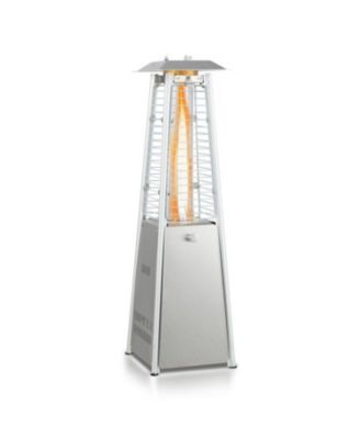 9500 BTU Portable Stainless Steel Tabletop Patio Heater with Glass Tube