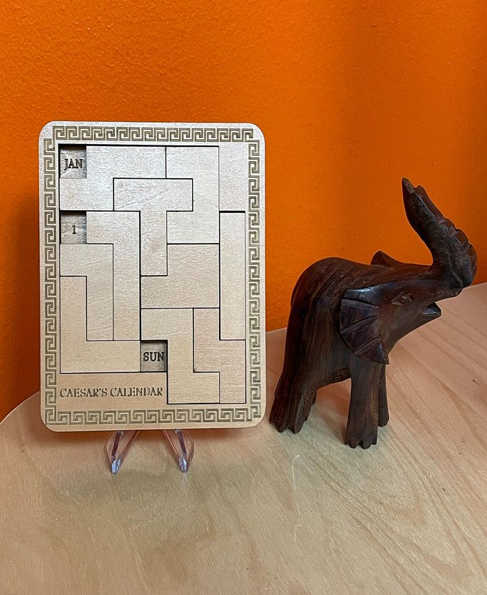 True Genius Caesar's Calendar Wood Puzzle Macy's