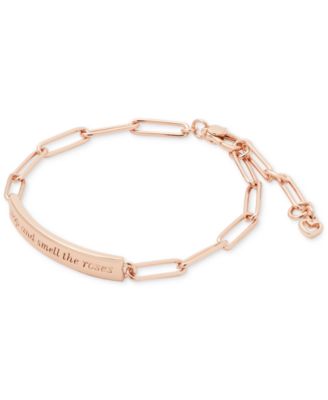 kate spade new york - Rose Gold-Tone Stop And Smell The Roses Idiom Bracelet