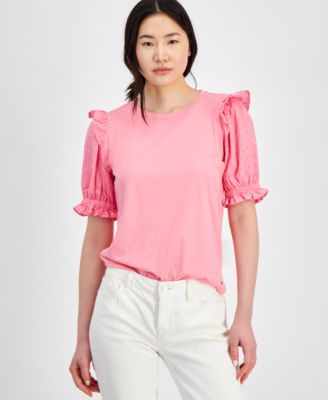 Tommy Hilfiger - Women's Ruffled Short-Sleeve Top