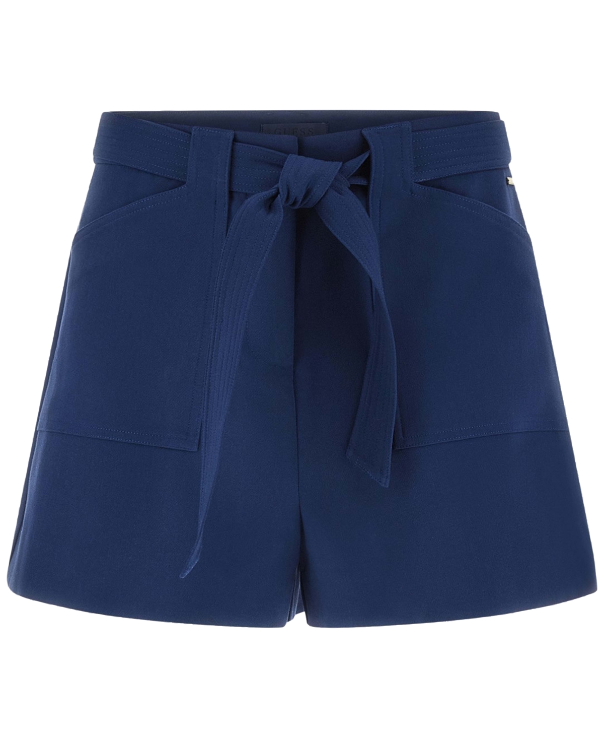 Shop Guess Women's Valentina Belted High Rise Shorts In Cave Blue