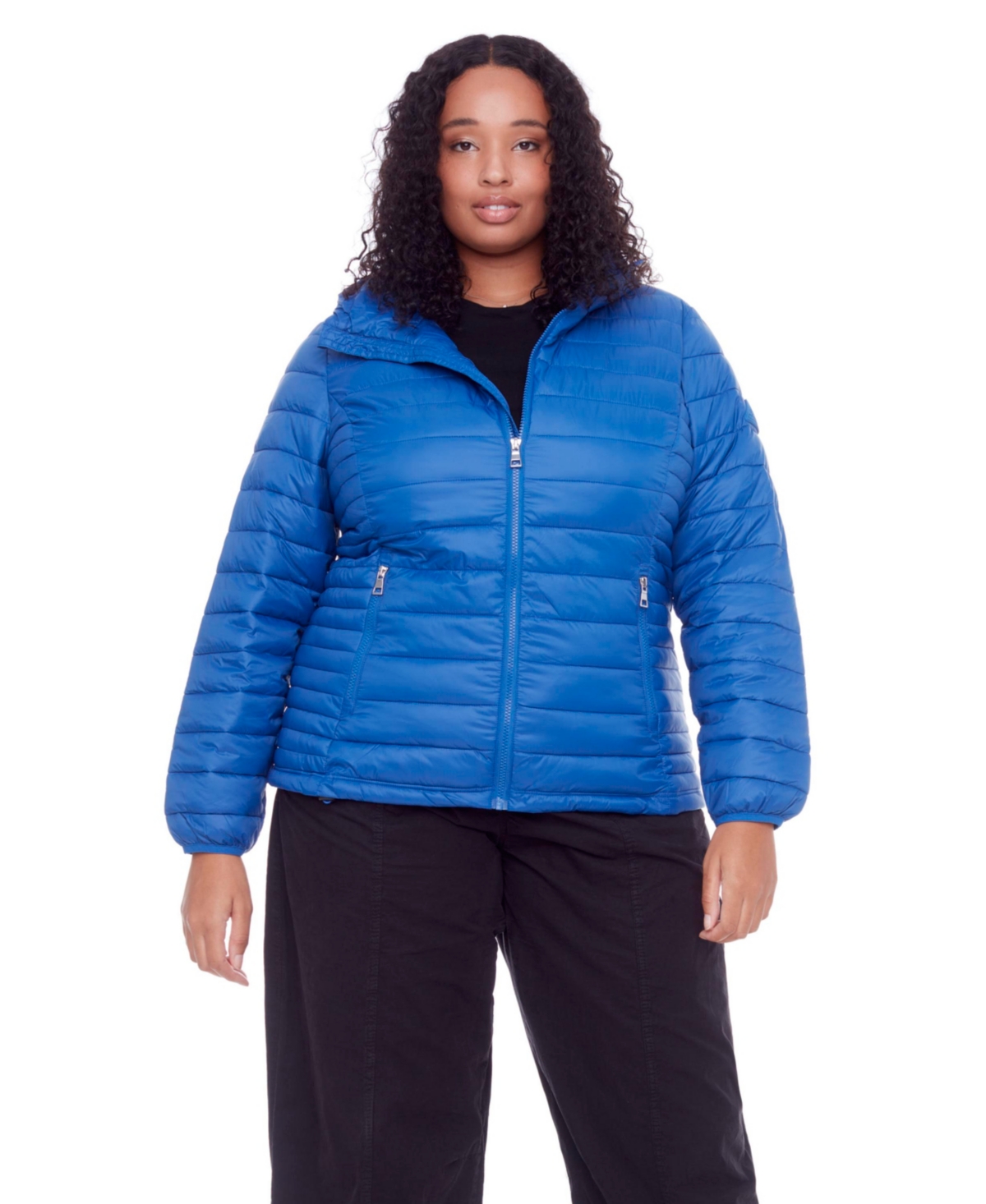 Plus Size Yoho Lightweight Packable Puffer Jacket & Bag - Taupe