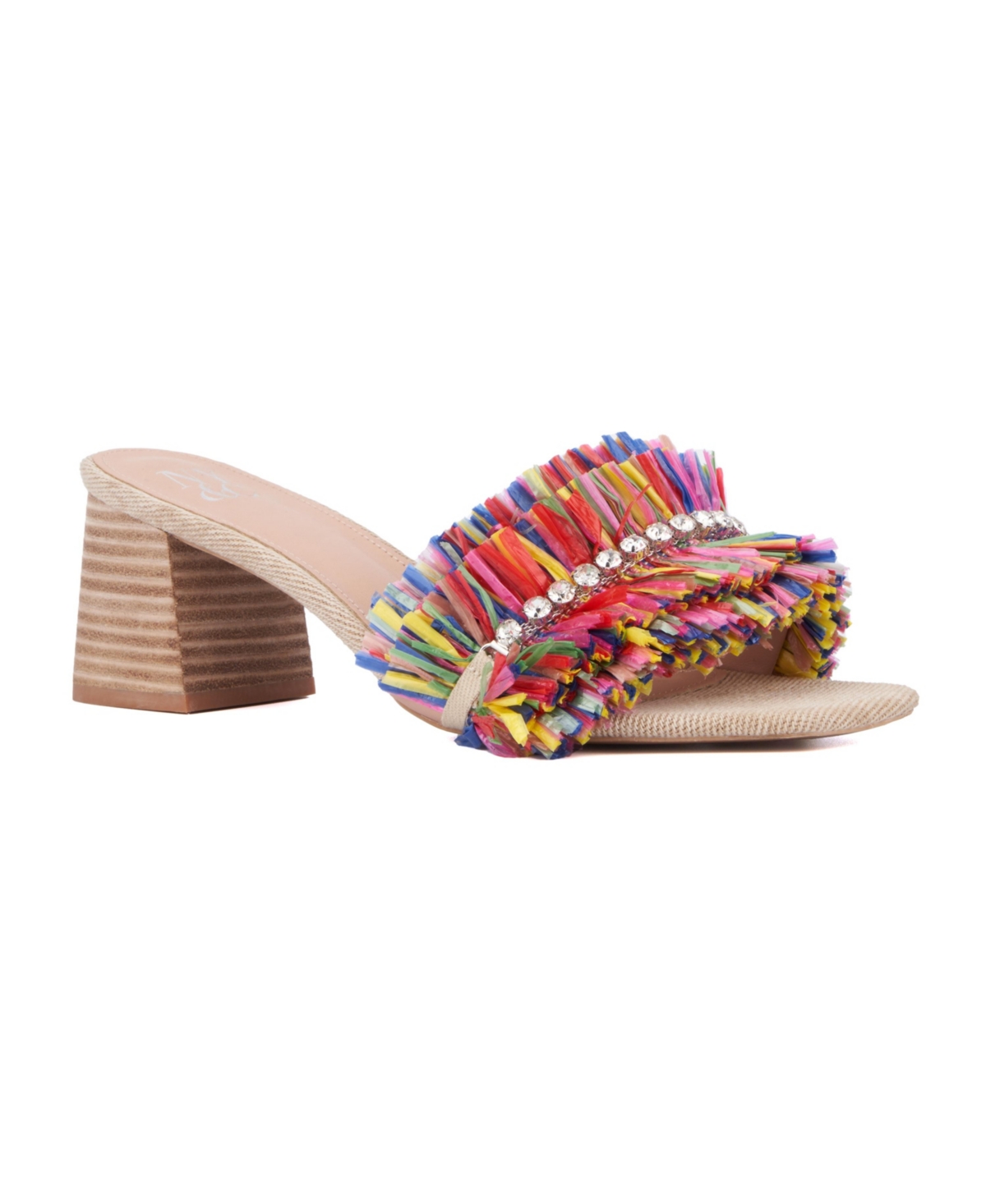 New York And Company Women's Farah Block Heel Sandal In Multi