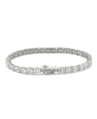 Suzy Levian Sterling Silver Cubic Zirconia Large Tennis Bracelet