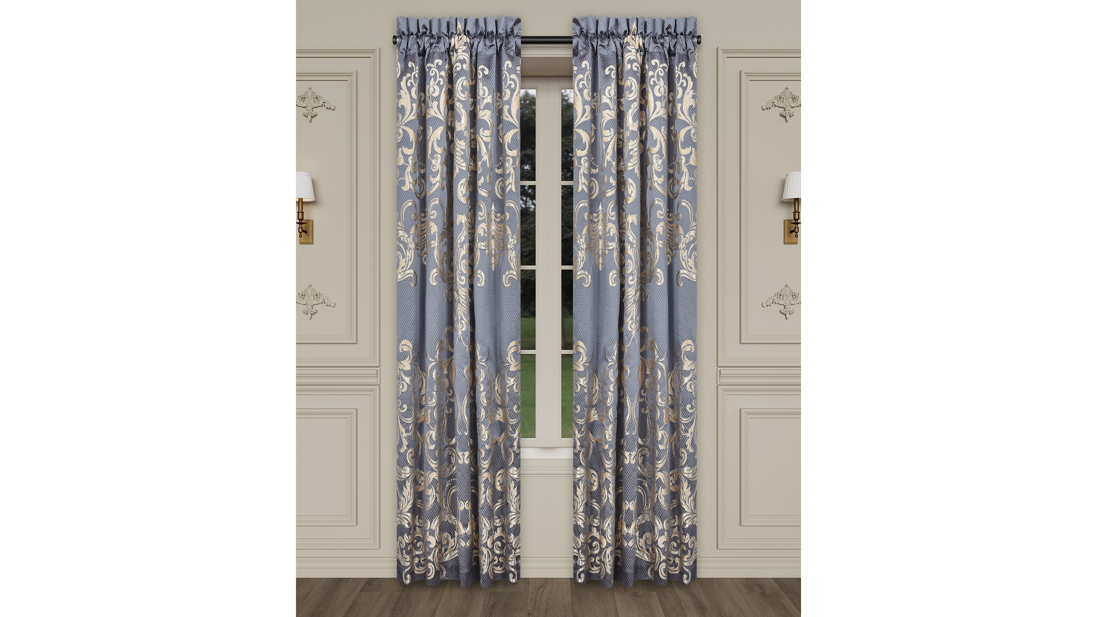 J Queen New York Dicaprio Window Panel Pair, 50" x 95"
