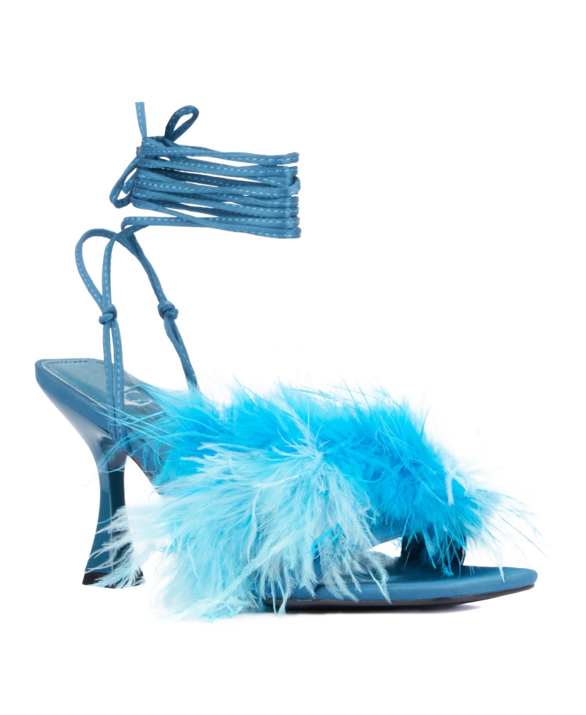 Women's Georgia Lace up Heel Sandal - Blue/turquoise