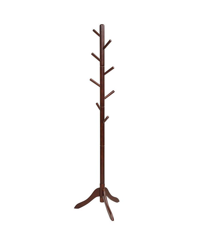 Slickblue Adjustable Wooden Tree Coat Rack with 8 Hooks Macy's