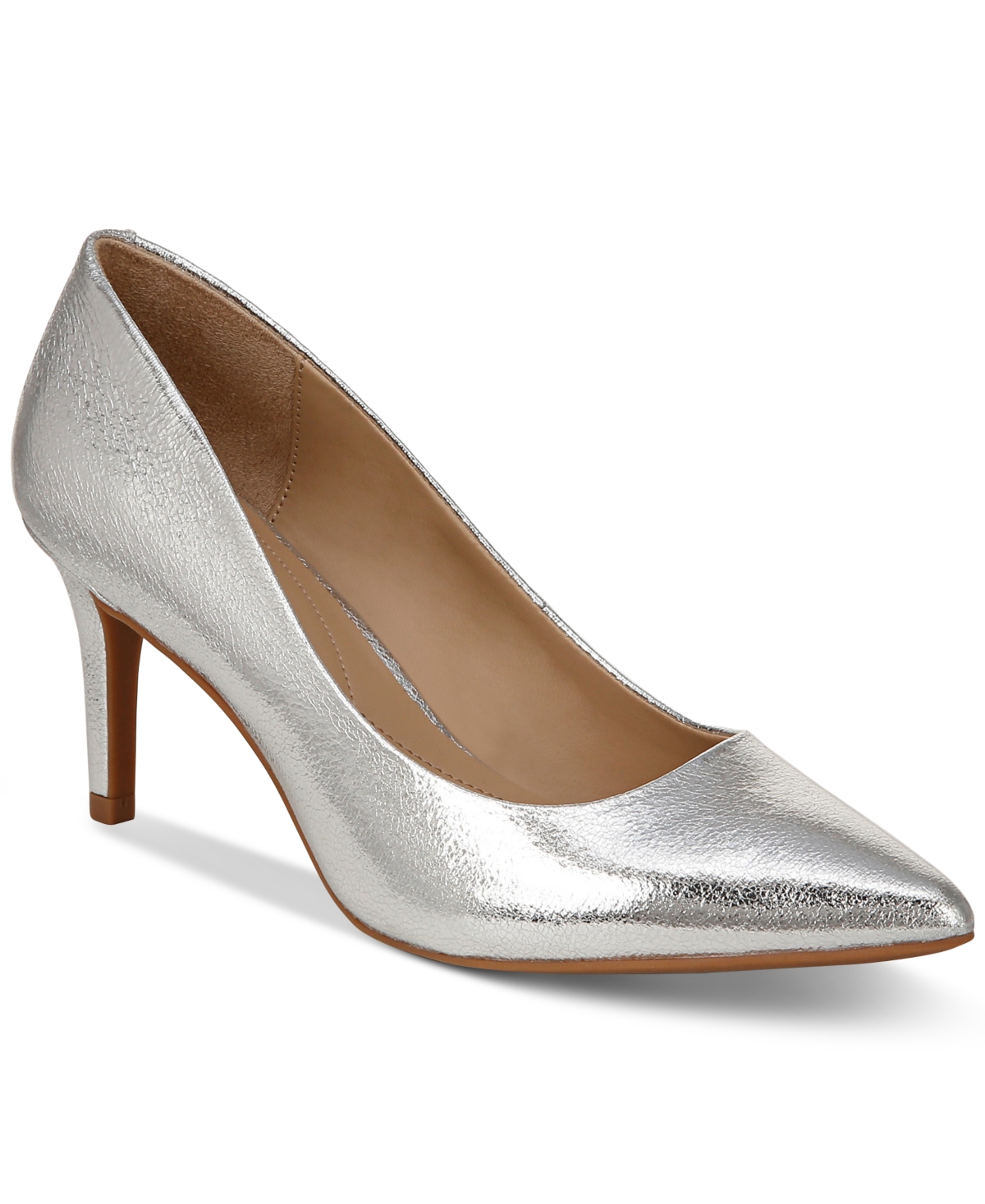 On 34th Women's Jeules Pointed-toe Slip-on Pumps, Created For Macy's In Silver Tpu