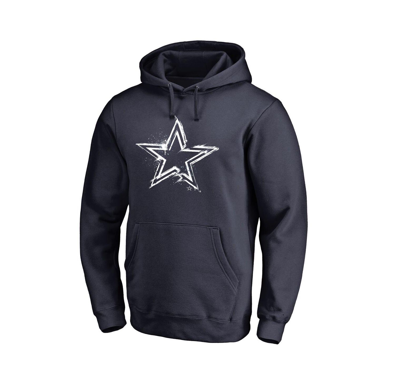 Men's Navy Dallas Cowboys Splatter Logo Pullover Hoodie