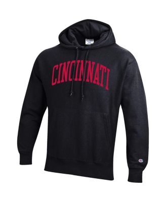Men's Black Cincinnati Bearcats Team Arch Reverse Weave Pullover Hoodie