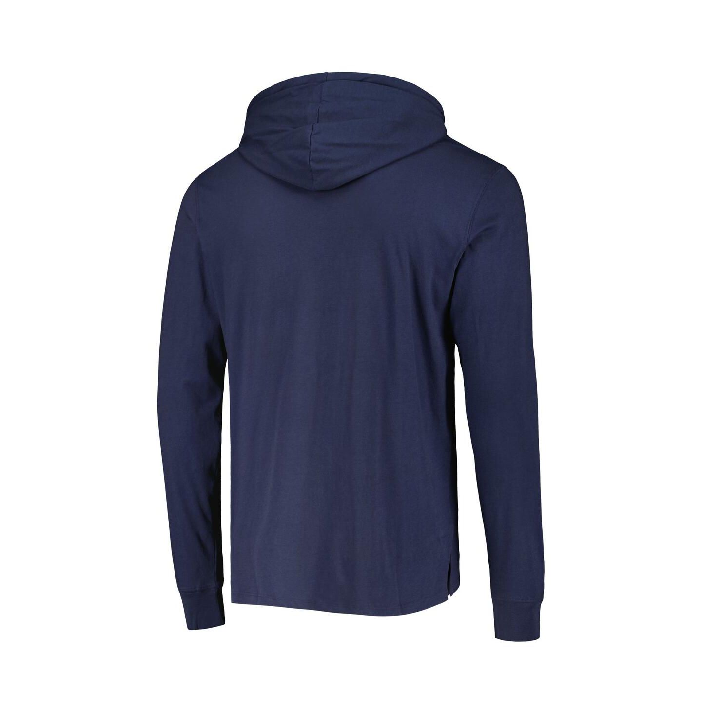 Мужская футболка '47 Brand Navy Distressed Tennessee Titans Field Franklin Hooded Long Sleeve — фото 2