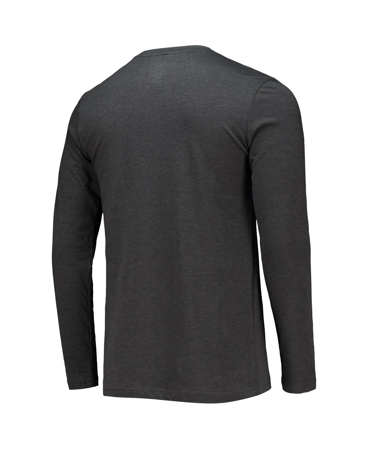 Men's Concepts Sport Heathered Charcoal Distressed Miami University RedHawks Meter Long Sleeve T-shirt and Pants Sleep Set - Heathered Charc