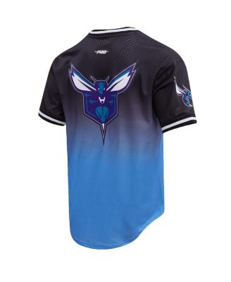 Men's Post LaMelo Ball Navy, Blue Charlotte Hornets Ombre Name and Number T-shirt