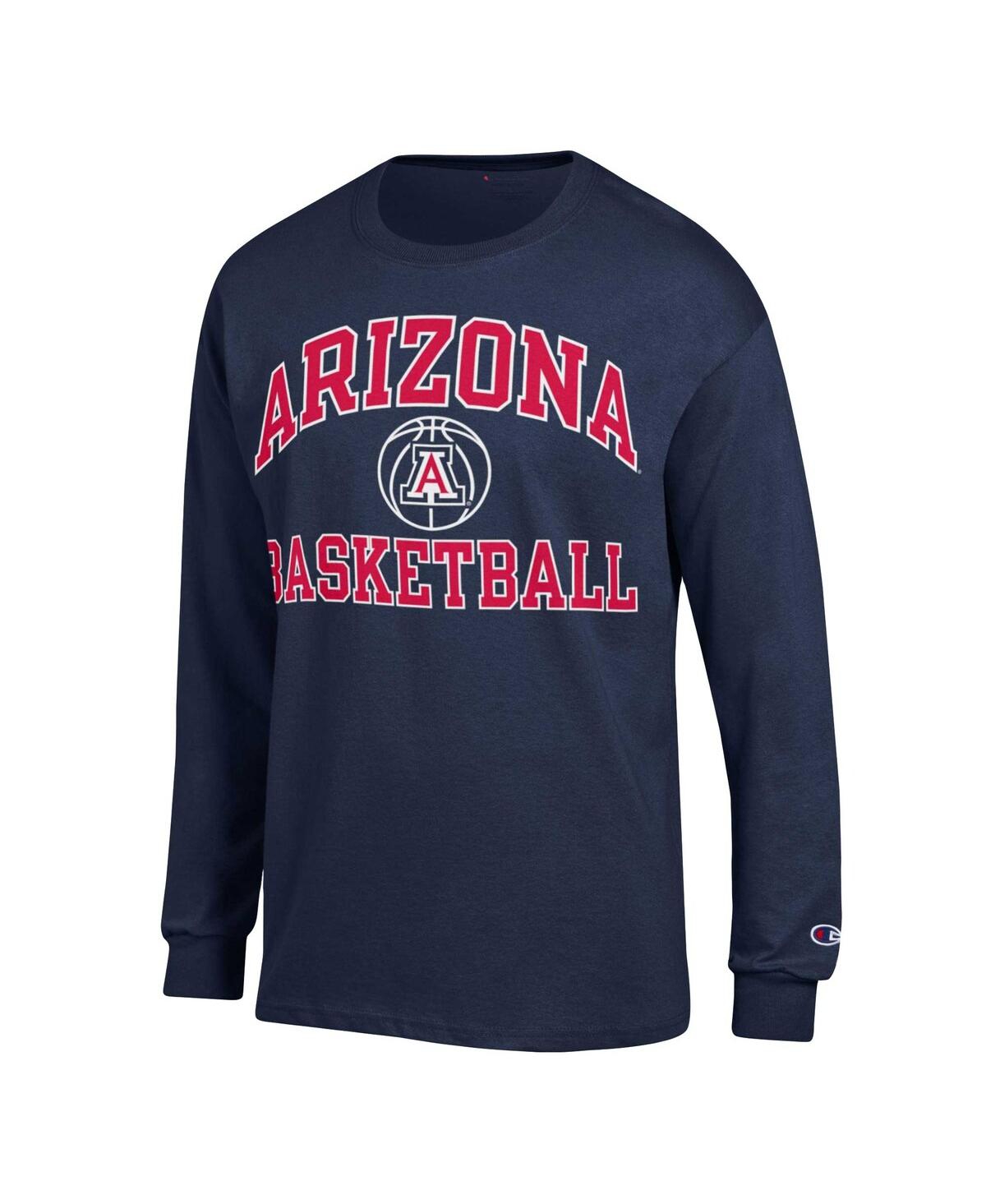 Men's ChampionArizona Wildcats Basketball Icon Long Sleeve T-shirt - Navy