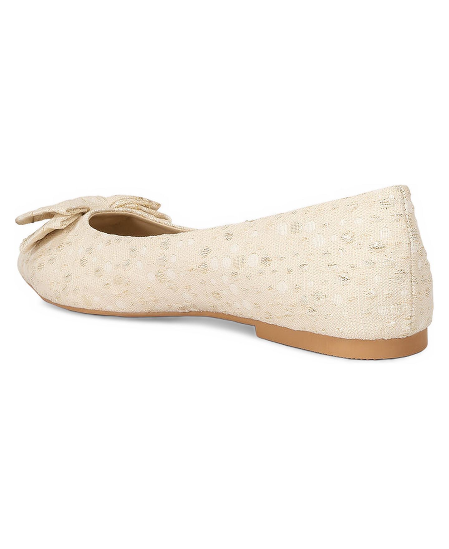 Женские балетки London Rag Cicely jacquard bow embellished ballet flats, цвет: Светлый бежевый — фото 6