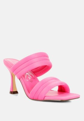 Women's New Crush Quilted Spool Heel Sandals