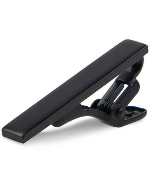 Мужской зажим для галстука ConStruct 1.5", Solid Black, цвет: Чёрный