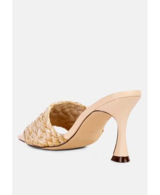 Womens Ny Tour Braided Strap Heel Sandals