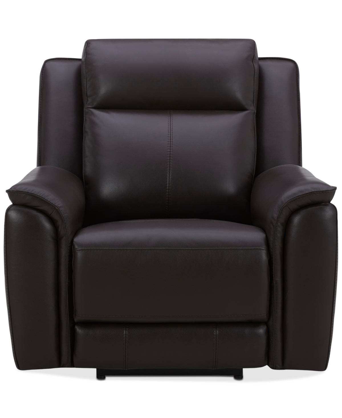 Macy's Addyson 41" Zero Gravity Leather Recliner With Power Headrest, Created For  In Chocolate